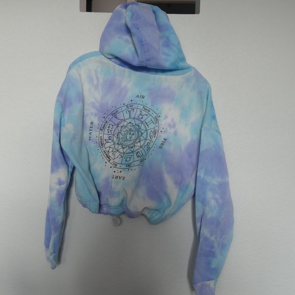 Faded Rose Tie-Dye Pullover Cinched & Cropped Astr - Picture 10 of 15